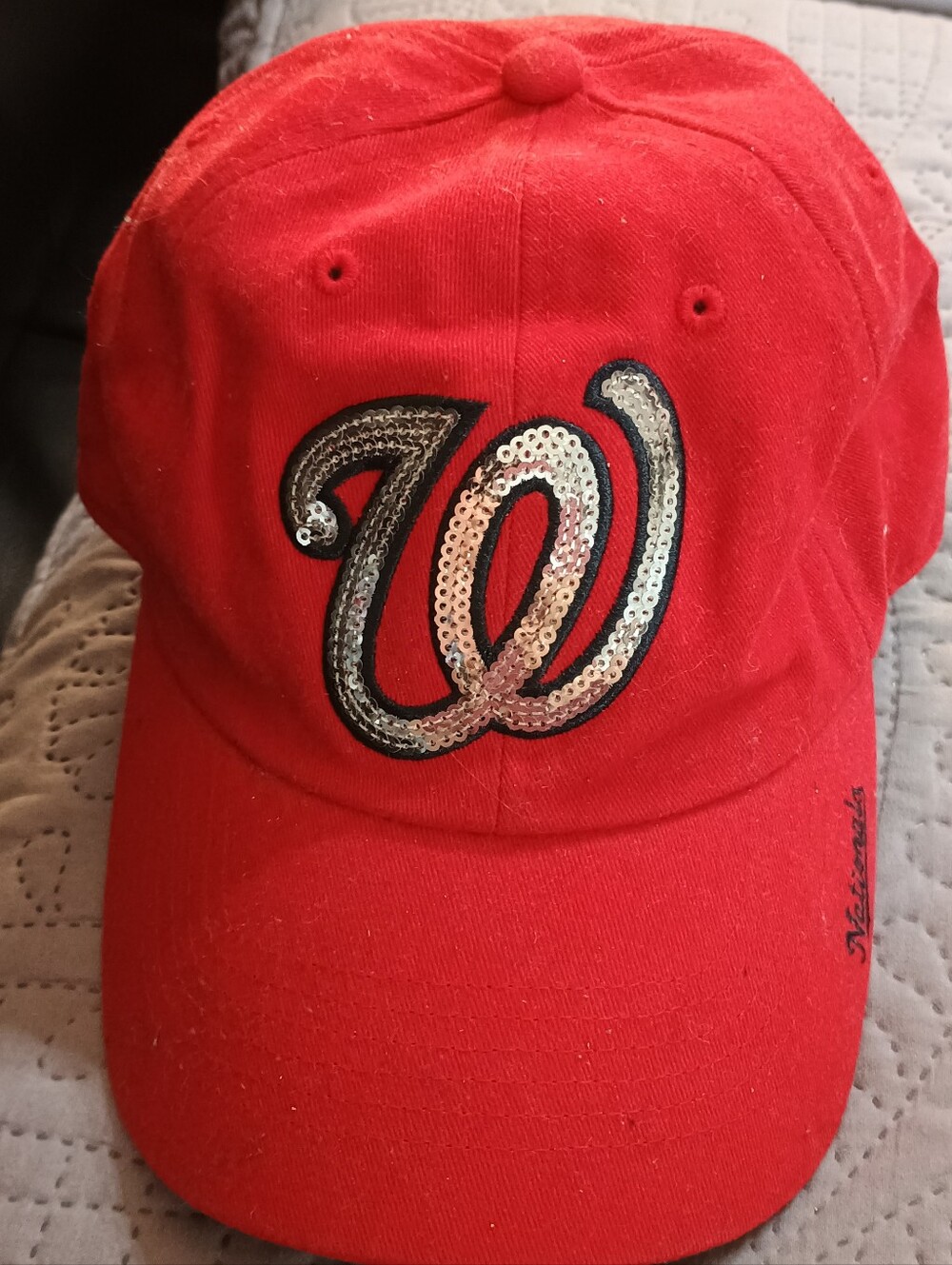 Red Sequined Washington Nationals Baseball Cap